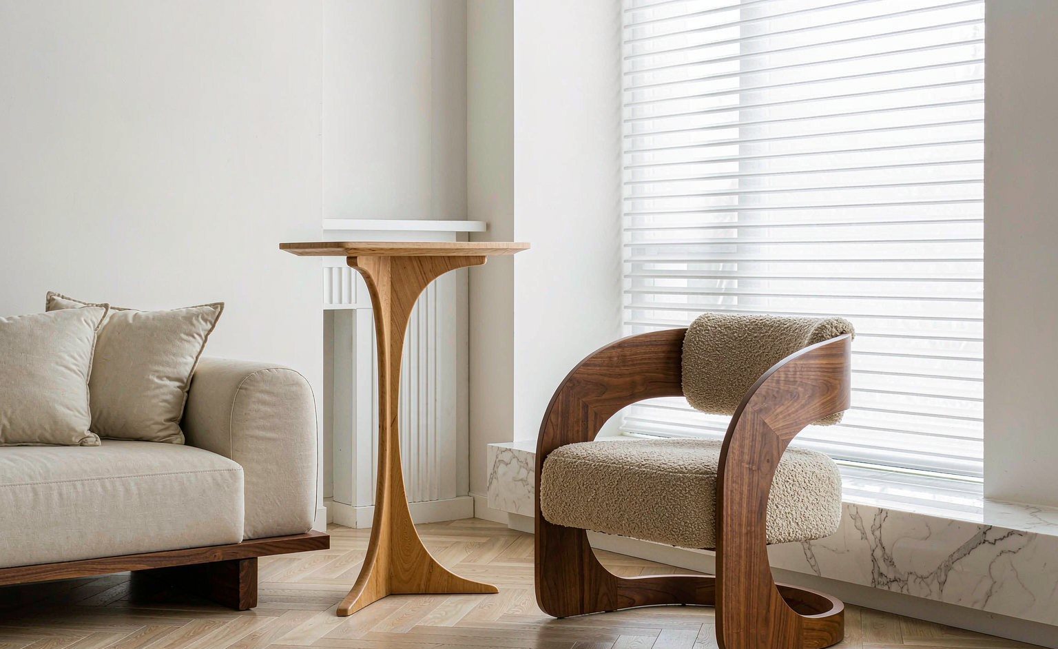 Modern living room furnished with CrystalPeak pieces